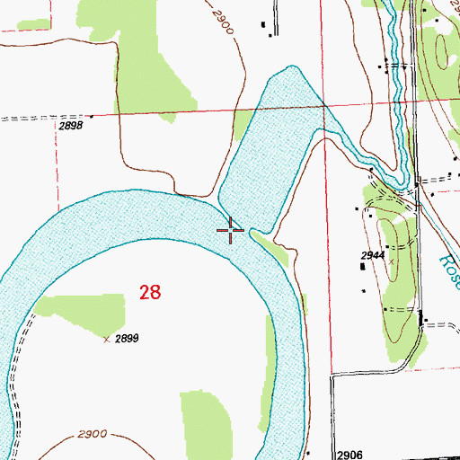 Topographic Map of Mill Creek, MT