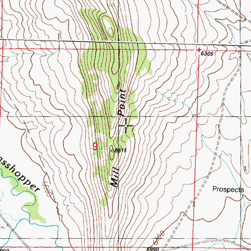 Topographic Map of Mill Point, MT