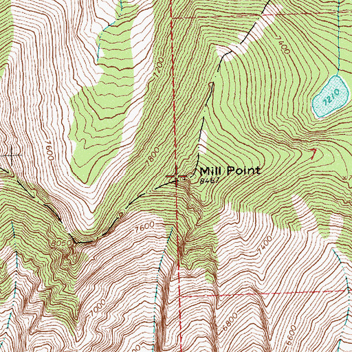 Topographic Map of Mill Point, MT