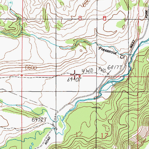 Topographic Map of Miller Cow Camp, MT