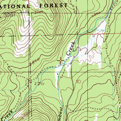 Topographic Map of Miller Creek, MT