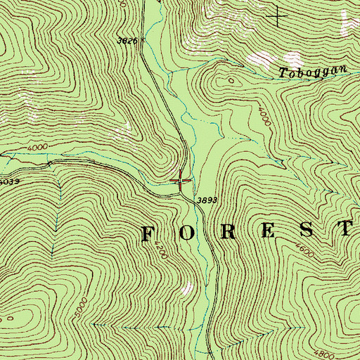 Topographic Map of Miller Creek, MT
