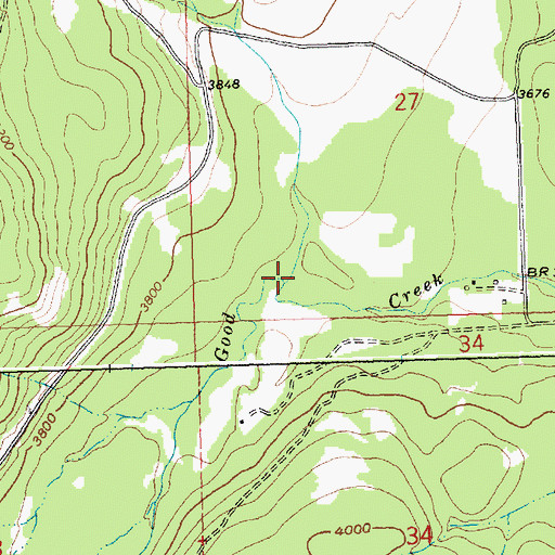 Topographic Map of Miller Creek, MT