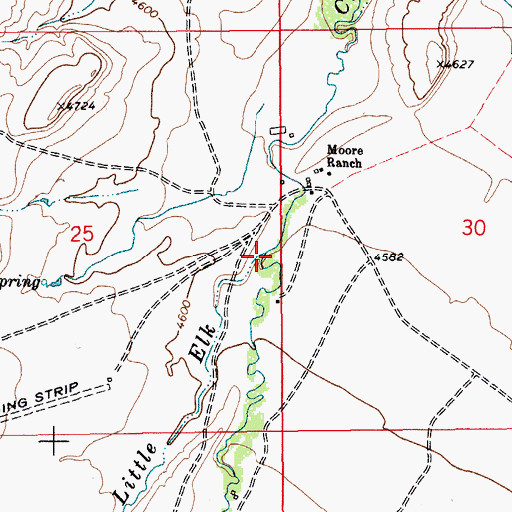 Topographic Map of Miller Creek, MT