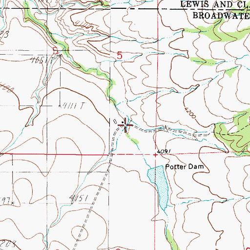 Topographic Map of Miller Creek, MT