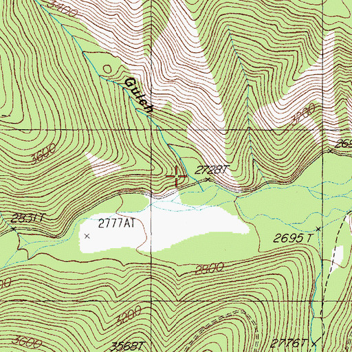 Topographic Map of Miller Gulch, MT