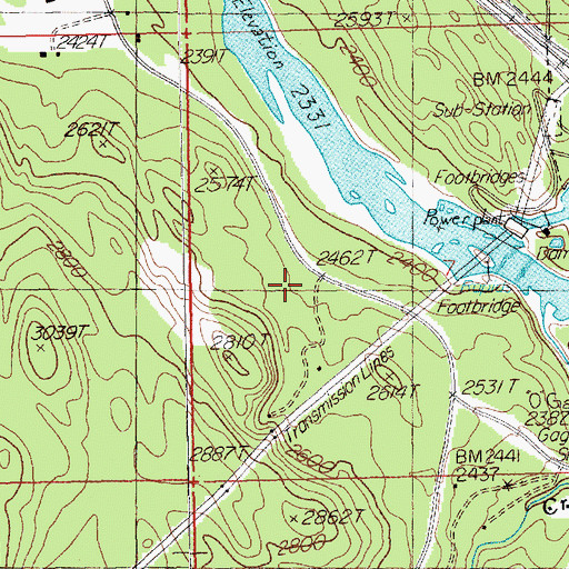 Topographic Map of Miller Park, MT