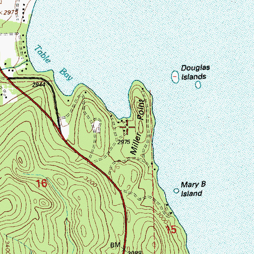 Topographic Map of Miller Point, MT