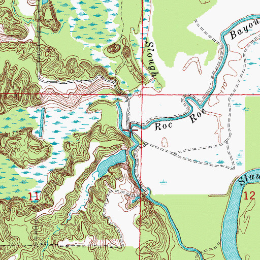 Topographic Map of Whisky Creek, AR