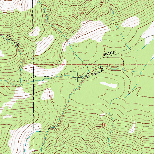 Topographic Map of Milly Creek, MT