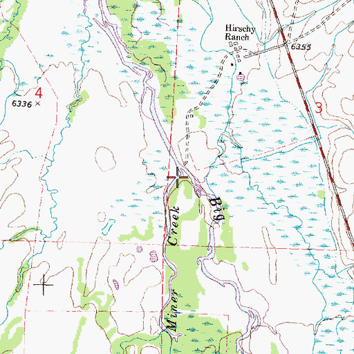 Topographic Map of Miner Creek, MT