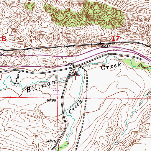 Topographic Map of Miner Creek, MT