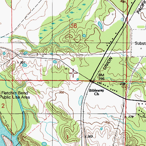 Topographic Map of White City Church, AR