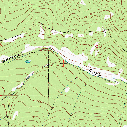 Topographic Map of Miners Creek, MT