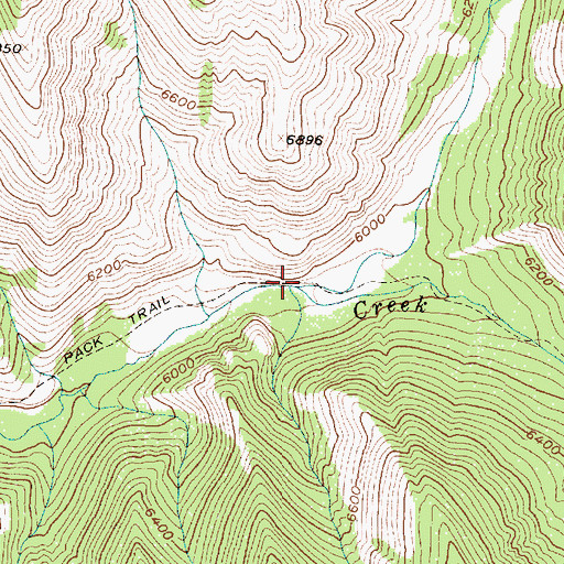 Topographic Map of Miners Fork, MT