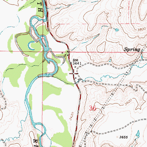 Topographic Map of Ming Coulee, MT