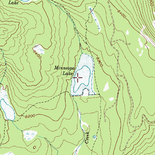 Topographic Map of Minneopa Lake, MT