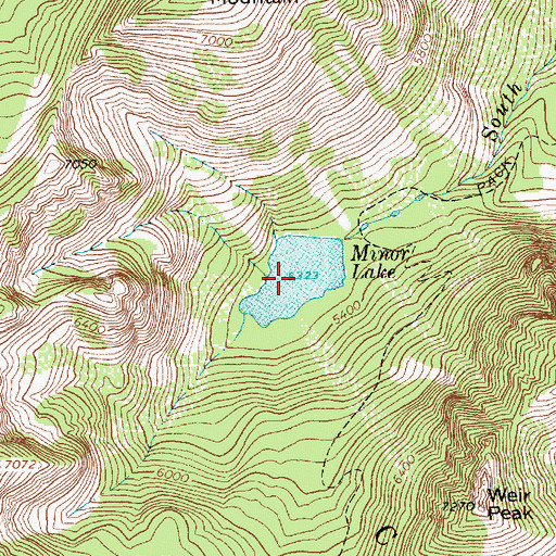 Topographic Map of Minor Lake, MT