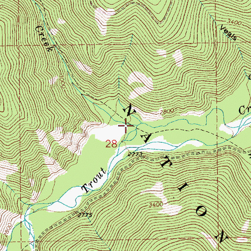 Topographic Map of Minton Creek, MT