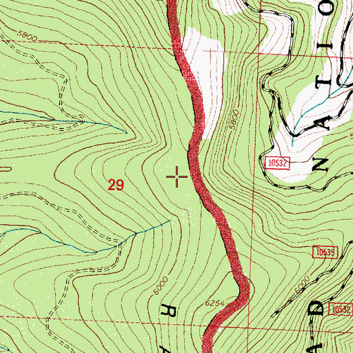 Topographic Map of Mission Range, MT