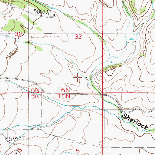 Topographic Map of Mitchell Ranch, MT
