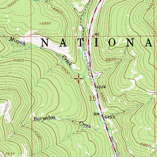 Topographic Map of Mizpah Creek, MT