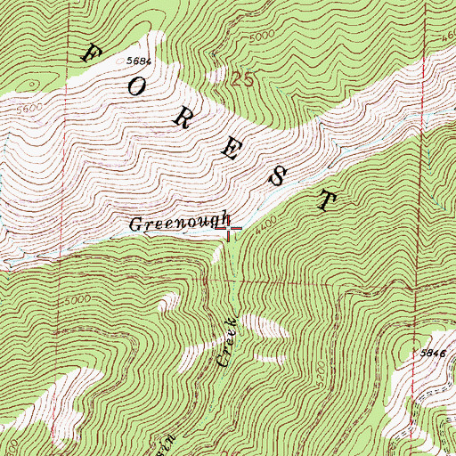 Topographic Map of Moccasin Creek, MT