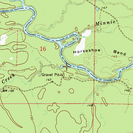 Topographic Map of White Oak Creek, AR