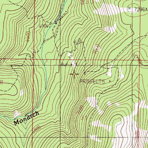 Topographic Map of Monarch Mine, MT