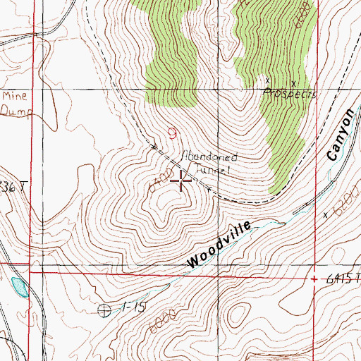 Topographic Map of Monitor Tunnel, MT