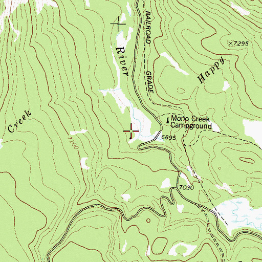 Topographic Map of Mono Creek, MT