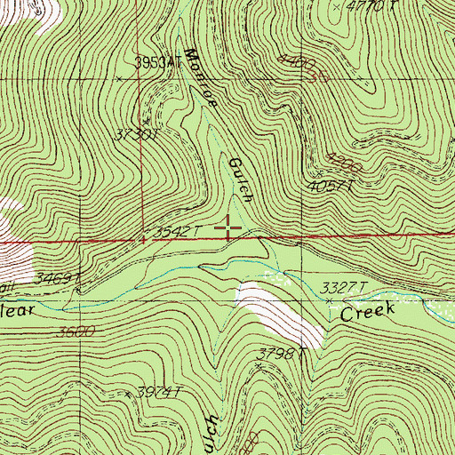 Topographic Map of Monroe Gulch, MT