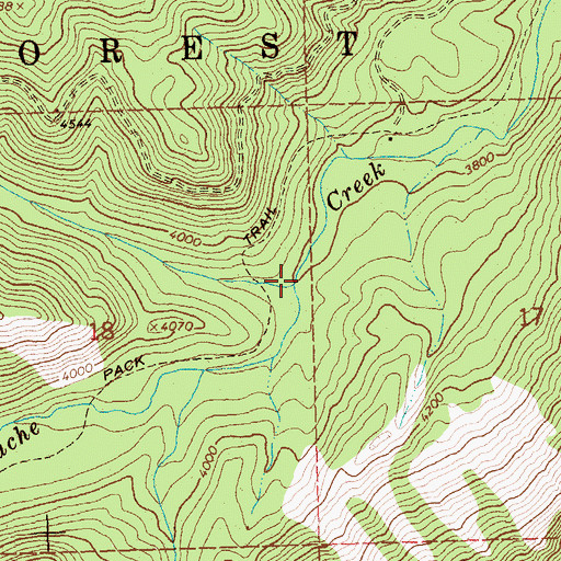 Topographic Map of Montana Creek, MT