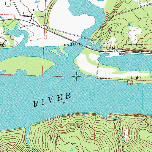 Topographic Map of White Oak Creek, AR
