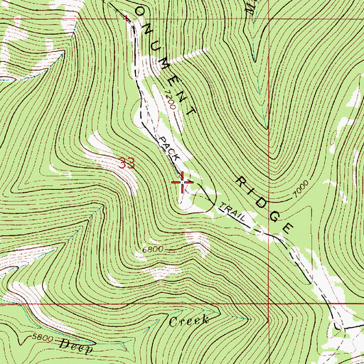 Topographic Map of Monument Ridge, MT