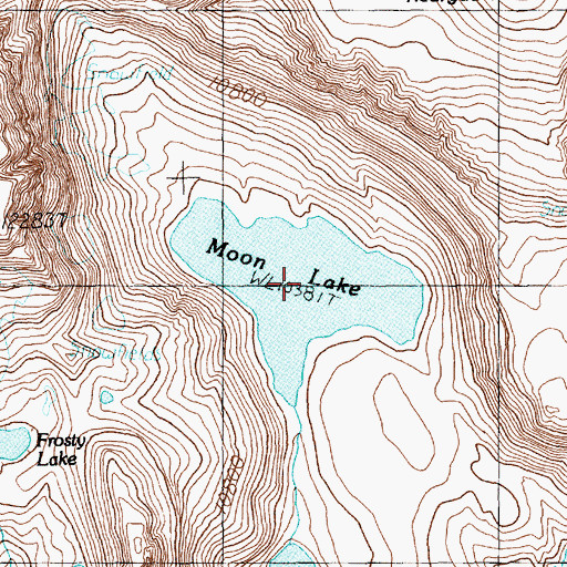Topographic Map of Moon Lake, MT