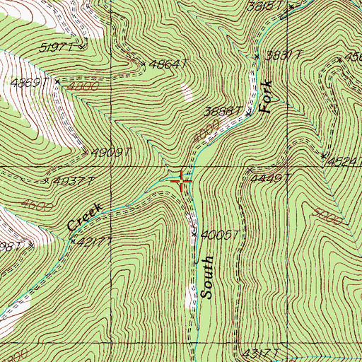 Topographic Map of Moore Creek, MT