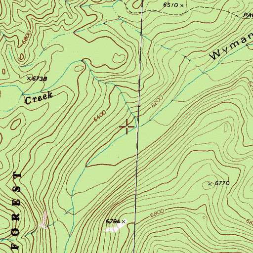 Topographic Map of Moose Creek, MT