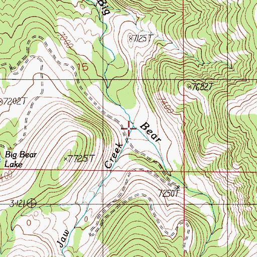 Topographic Map of Moose Jaw Creek, MT