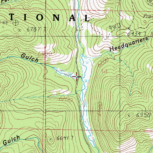 Topographic Map of Moraine Gulch, MT