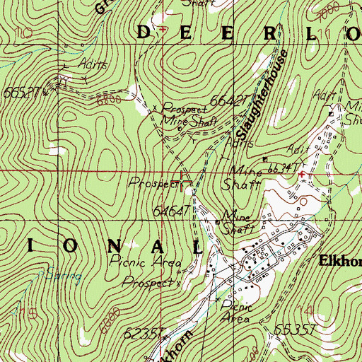 Topographic Map of Moreau Mine, MT