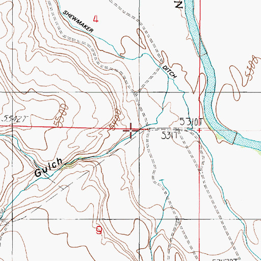 Topographic Map of Morgan Gulch, MT