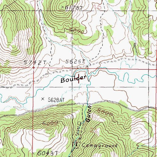 Topographic Map of Mormon Gulch, MT