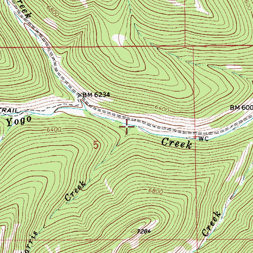 Topographic Map of Morris Creek, MT
