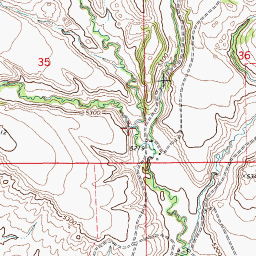 Topographic Map of Morris Creek, MT