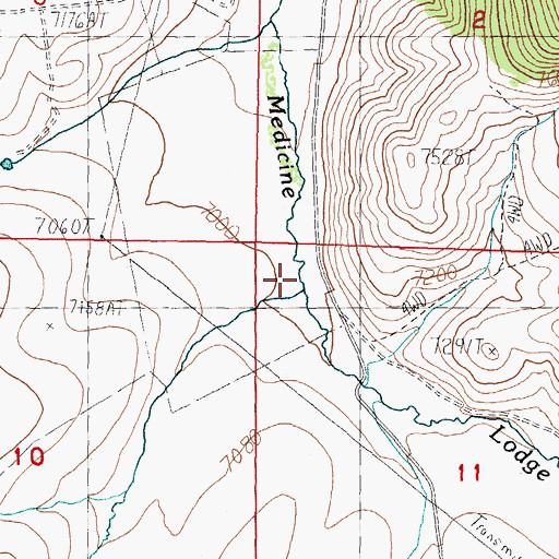 Topographic Map of Morrison Creek, MT