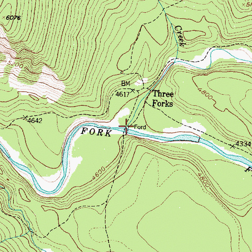 Topographic Map of Morrison Creek, MT
