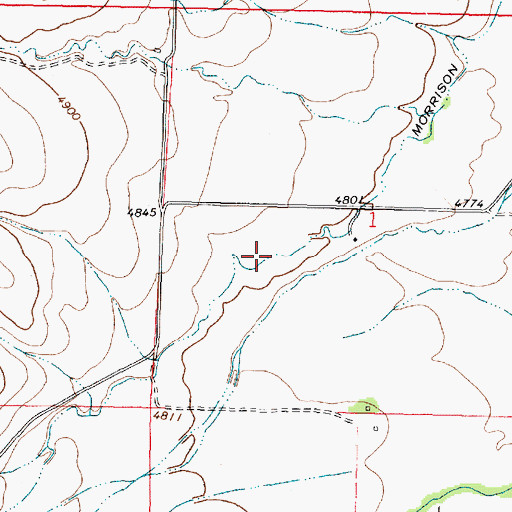 Topographic Map of Morrison Ditch, MT