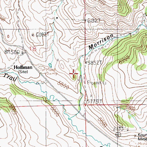 Topographic Map of Morrison Gulch, MT