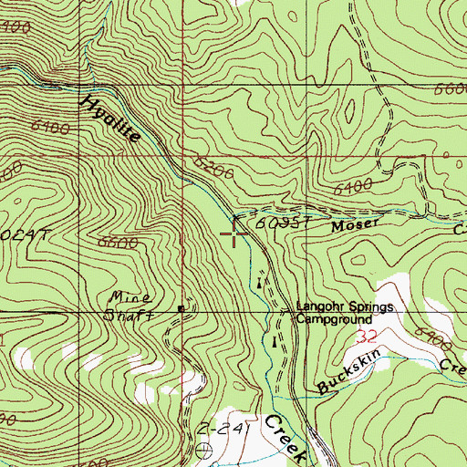 Topographic Map of Moser Creek, MT
